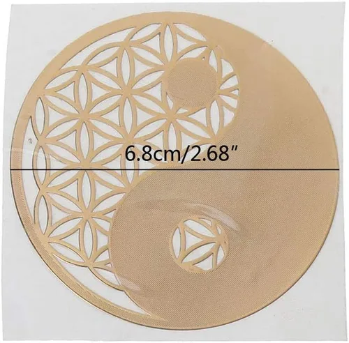 Vista 2 de angwang 10 Uds 2.7 in 7 Chakra Cobre Torre Energía Orgonita Pegatina Flor Vida Árbol Pirámide Resina Epoxi Material Fabricación de Joyas