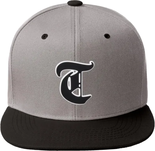 Vista 1099 de Daxton Gorra clásica con visera de billete plano con letras del alfabeto inglés antiguo de la A a la Z