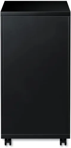 Vista 4 de Alera PBFFBL - Archivo de pedestal de metal con dos cajones con tirador de longitud completa, 14 7/8 pulgadas de ancho x 19 1/8 pulgadas, color negro