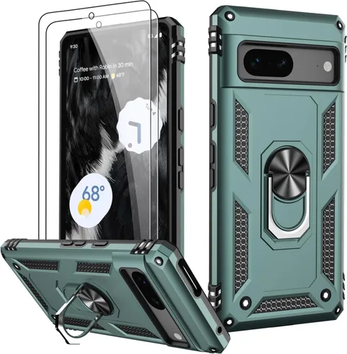 Vista 16 de LUMARKE para Google Pixel 3A XL - Funda con protector de pantalla, funda protectora grado militar probada contra caídas de 16 pies con soporte