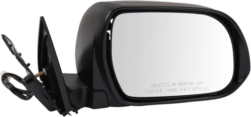 Vista 164 de TRQ Cubierta cromada del espejo manual del lado del pasajero, acabado liso para Volvo VNL 2004-2014