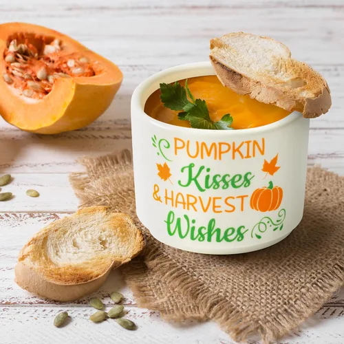 Vista 4 de WATINC Plato para dulces de otoño y otoño, mini cuenco de cerámica para dulces, decoración de bandeja escalonada, calabaza, hojas de arce, dulces