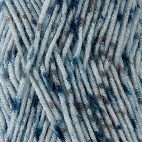 Vista 2 de S Sensy Tweed - Hilo mediano calibre acrílico #4 de primera calidad, color azul, 213 yardas, 4 onzas