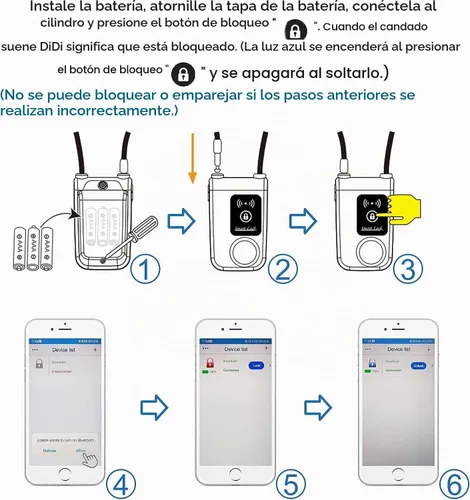 Vista 3 de Nulock - Cerradura de bicicleta Bluetooth sin llave IP44 a prueba