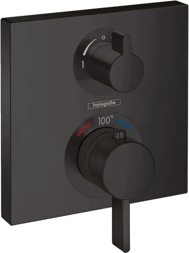 Vista 7 de hansgrohe Ecostat Square Embellecedor de Válvula de Ducha Termostática Moderna con Control de Temperatura y Desviador en Bronce Cepillado, 15714141