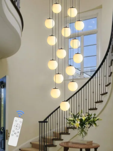 Vista 46 de ykolupty Lámpara colgante negra de 1 luz moderna de globo de vidrio gris ahumado, luces colgantes para isla de cocina, luces colgantes ajustables