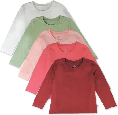 Vista 16 de HonestBaby - Camiseta de manga larga de algodón orgánico unisex para bebé, paquete múltiple gris ombre