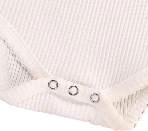 Vista 6 de Easisim Conjunto de 3 piezas de pantalones cortos de algodón sin mangas para bebé recién nacido, overol + pantalones cortos + diadema
