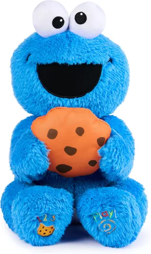 Vista 10 de GUND Sesame Street - Peluche animado oficial de Peek-a-Boo Elmo de Muppet de Plaza Sésamo, juguete sensorial de felpa prémium para edades de 18 Azul