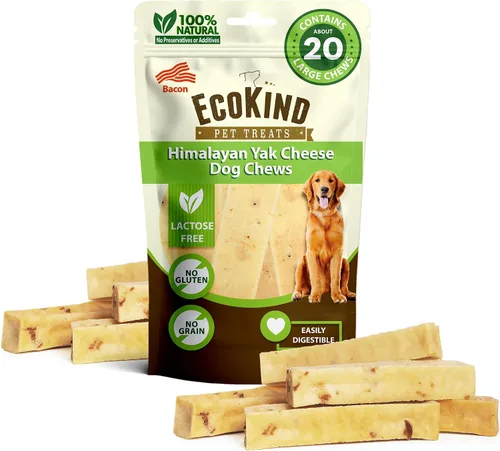 Vista 10 de EcoKind Premium Gold Yak Cheese Masticables para Perros del Himalaya, golosinas saludables para perros pequeños, totalmente naturales, masticables