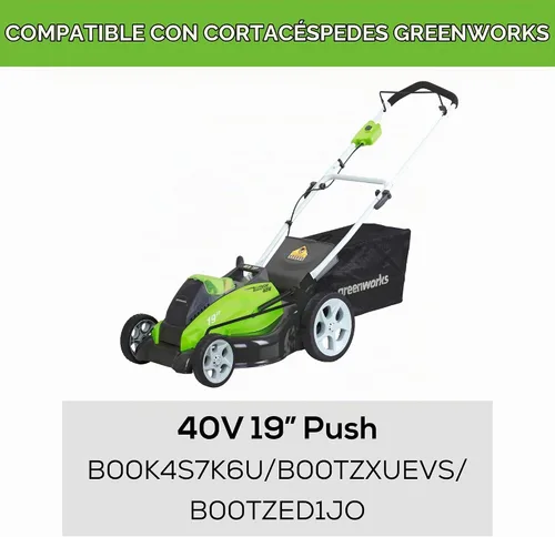Vista 2 de Hoja de repuesto para cortacésped Greenworks (Compatible con: cortacésped de 19" / 2501302 / 2500502)