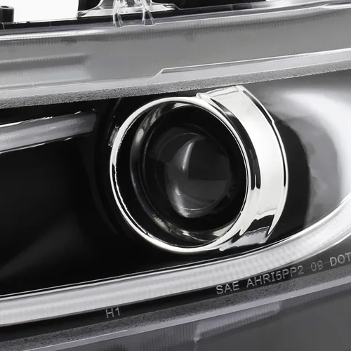 Vista 7 de SPEC-D TUNING Faros delanteros de proyector negros con barra de luz LED compatible con Honda Civic Coupe 2012-2013, Honda Civic Sedan 2012-2015