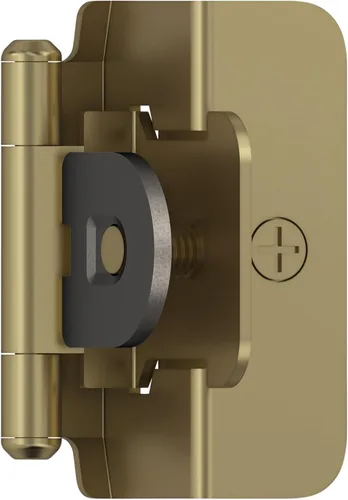Vista 14 de Amerock Bisagra de gabinete doble desmontable Bisagra insertada de 3/8 pulgadas (10 mm) Bronce frotado con aceite Juego de 2 Bisagra