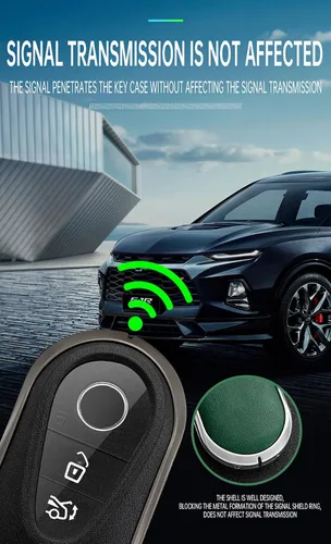 Vista 9 de ontto Llavero de cuero compatible con Mercedes-Benz 2020 en adelante, llavero de metal para Benz Clase S, Clase G, Clase E, color negro