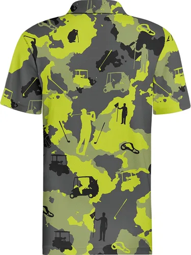 Vista 4 de HIVICHI Golf Shirts for Men Funny Hawaiian Crazy Print Mens Polo Shirt