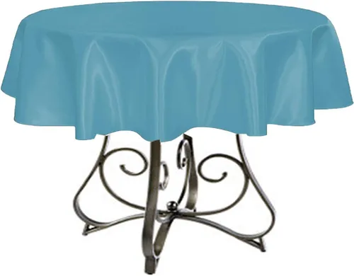 Vista 23 de Mantel redondo satinado de 36 pulgadas (azul Acqua)