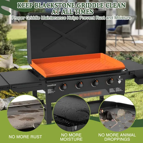 Vista 3 de Funda de silicona para plancha Blackstone de 36 pulgadas, cubierta de parrilla de borde completo para plancha omnívora, accesorios Blackstone