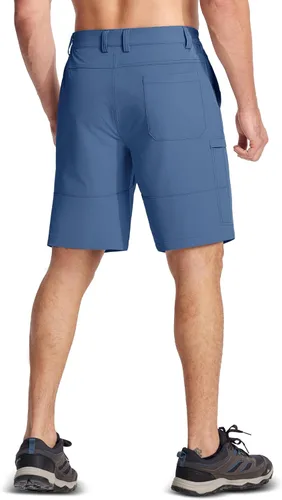 Vista 3 de MAGCOMSEN Men's Hiking Cargo Shorts Quick Dry Lightweight 9" Golf Shorts Summer Casual Work Outdoor with 5 Zipper Pockets