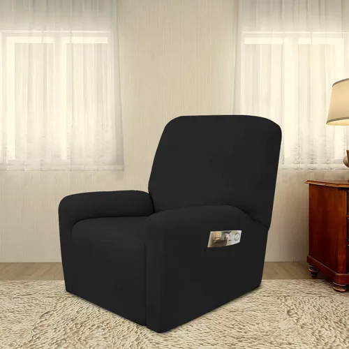 Vista 2 de PureFit Funda súper elástica para sofá reclinable con bolsillo, funda de sofá suave y antideslizante de elastano, lavable, protector de muebles