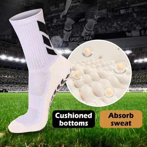 Vista 4 de Calcetines antideslizantes de fútbol para hombre, calcetines antideslizantes para hospital, calcetines deportivos de entrenamiento antideslizantes