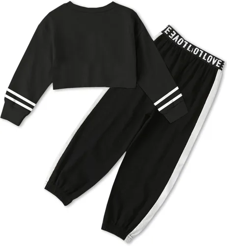 Vista 2 de Betusline Conjuntos de 2 piezas para niñas, lindos conjuntos de ropa de otoño e invierno, 4T-14 años