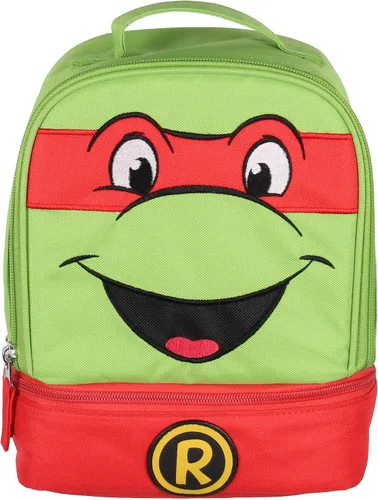 Vista 2 de INTIMO Teenage Mutant Ninja Turtles TMNT All Turtles - Lonchera de doble compartimento (Raphael) de 9 pulgadas