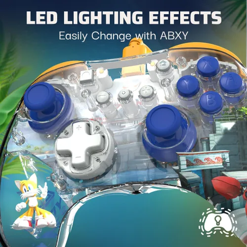 Vista 5 de Sonic Superstars + Tails REALMz Pro Controller Nintendo Switch.