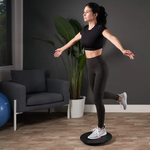 Vista 6 de URBNFit Tabla de equilibrio de escritorio de pie – Tabla de equilibrio para debajo del escritorio – Entrenador de equilibrio de ejercicios