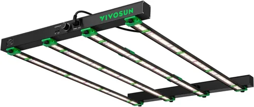 Vista 9 de Vivosun VSFL3000 Luz de Cultivo LED de Barra, Luz de Crecimiento para Plantas de 300W 4 Barras, Plegable y Regulable, Espectro Completo con Luz