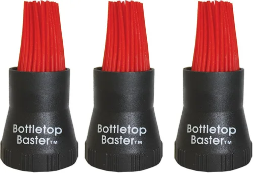 Vista 6 de Jokari Bottletop Baster Jeringa de silicona para botella de salsa barbacoa, loco pero funciona, color negro, paquete de 2 Easy To Use For The