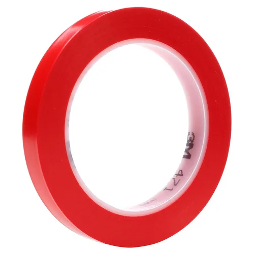 Vista 8 de 3M Cinta de vinilo 471, Rojo, 1 1/2 in x 36 yardas, 5.2 mil, 24 rollos por caja