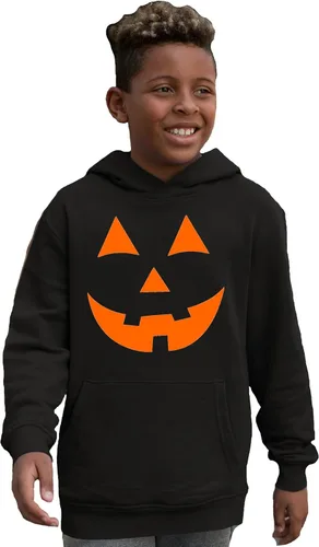 Vista 8 de Go All Out Jack O Lantern Pumpkin Face Halloween Divertida sudadera con capucha para hombre y mujer Naranja