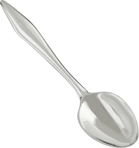 Vista 9 de Cuchara de sal pequeña con borde festoneado de plata de ley, cucharas de mostaza