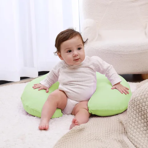 Vista 2 de Almohada de lactancia, almohada de lactancia materna de talla grande, soporte original para bebés, niños y niñas, esenciales para la lactancia Verde