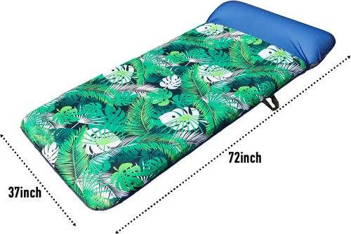 Vista 5 de FindUWill Flotador inflable para piscina para adultos, 72 pulgadas XL, flotadores de piscina cubiertos de tela de gran tamaño para adultos