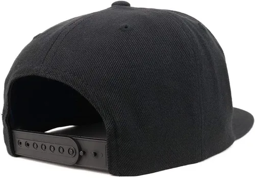 Vista 3 de Trendy Apparel Shop Gorra de béisbol bordada con pico plano bordado de hilo blanco número 42