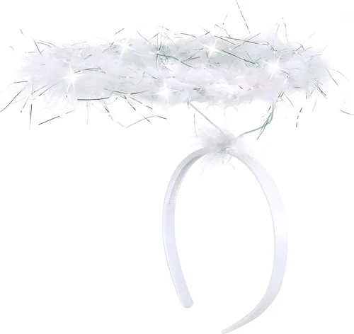 Vista 5 de Diadema de halo de ángel con luz color blanco LED ángel halo