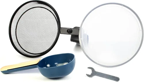 Vista 2 de Comedero para pájaros, conjunto combinado de baño, montaje en riel de cubierta completo con doble función de semilla ScoopFeed bolsa clip negro BF