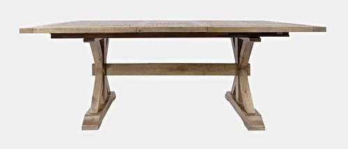 Vista 3 de Jofran Carlyle Crossing - Mesa de comedor rústica de madera maciza de 78 pulgadas