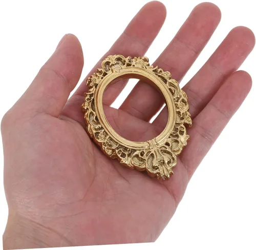 Vista 4 de 10pcs Vintage Mini Gold Picture Frames for DIY Tabletop Display