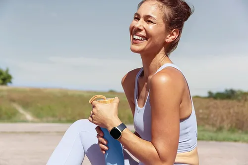 Vista 5 de Fitbit Versa 3 - Reloj inteligente de salud y fitness con GPS, frecuencia cardíaca 24/7, Alexa integrado, batería de más de 6 días, azul Azul
