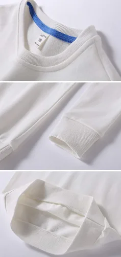 Vista 3 de Sudadera delgada con cuello redondo para niñas, camiseta deportiva de algodón de manga larga para niños pequeños