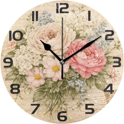 Vista 15 de ALAZA - Reloj de pared redondo con mapa étnico de África, silencioso, sin tictac, pintura al óleo para el hogar, oficina, escuela, arte decorativo