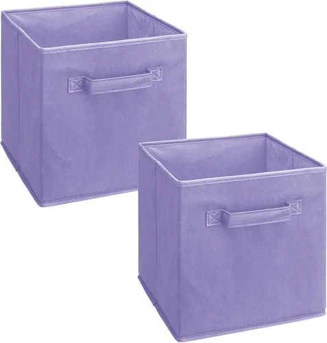 Vista 22 de Cajón de tela cúbico ClosetMaid 11469, morado, empaque de 2