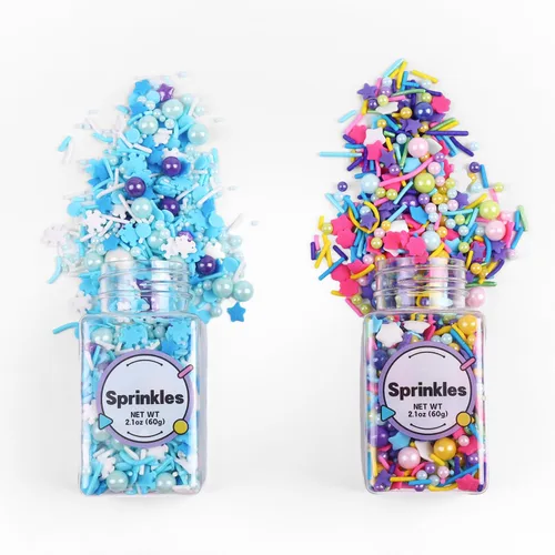 Vista 30 de Chispas comestibles de Navidad para hornear, chispas de Navidad, chispas de nonpareils, chispas rojas y verdes para galletas, magdalenas, fresas