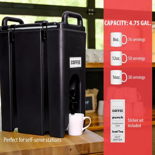 Vista 5 de Cambro (500LCD110) Portabebidas de 4-3/4 gal - Camtainer®