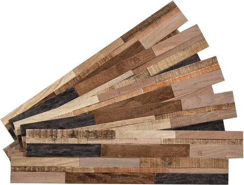 Vista 5 de Paneles de madera (marrón mezclado)
