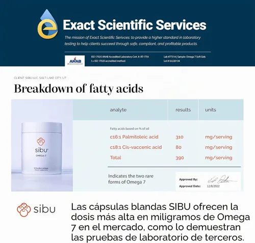 Vista 7 de sibu Kit de inicio de cápsulas blandas de espino amarillo Omega-7 (60 unidades, suministro para 30 días) - Suplemento para piel, cabello, uñas