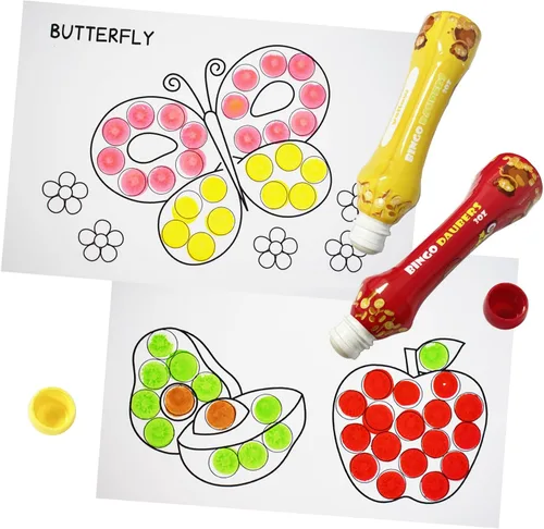 Vista 7 de Yuanhe Bingo Daubers - Marcadores de puntos – 3 oz Paint Dotter Bingo Dabbers/Dobbers, juego de 6