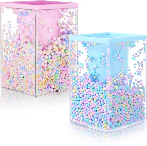 Vista 8 de Zonon 2 soportes para bolígrafos de burbujas para escritorio, lindo organizador de brochas de maquillaje y portalápices con un divertido diseño